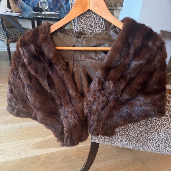 Vintage mink stole (Brown) - Picture 1 of 4